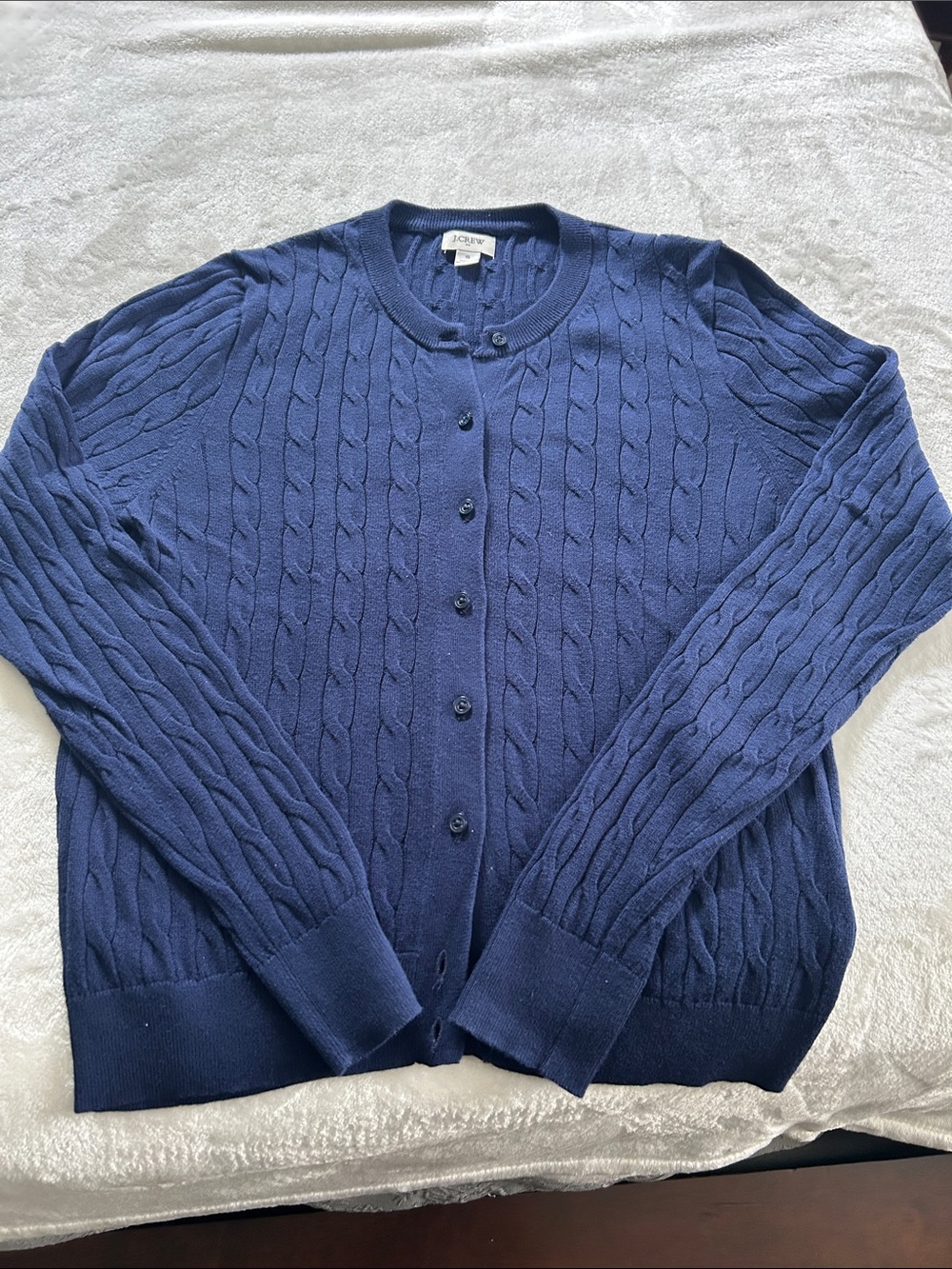 J.Crew navy cotton cardigan